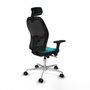 Piqueras y Crespo Chaise de Bureau avec Appui-tête Jorquera 3D086N2 Turquoise