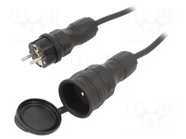 KEL Rallonge réseau H05RR-F 5m 3G1,5mm2 noir