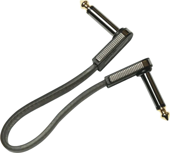 EBS PCF Flat Patch Cable Set de 10 Jack-Jack 18 cm - Haute Performance, Noir (Set de 10)