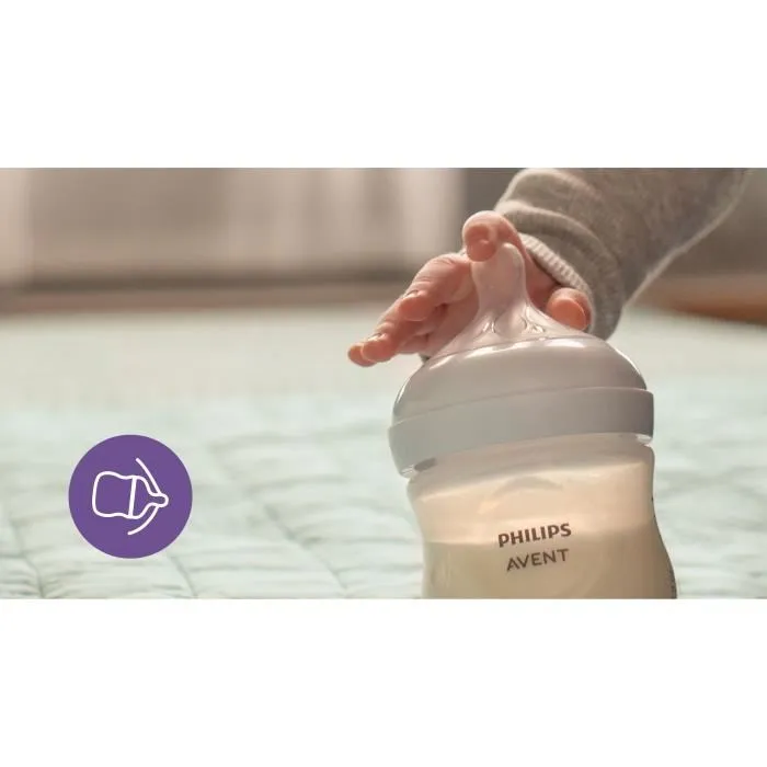 Philips Avent Kit Nouveau-né Natural 3.0 avec 2 Biberons 125 ml, 2 Biberons 260 ml, Sucette Ultra Douce 0-6 mois et Goupillon de Nettoyage Philips Avent Kit Nouveau-né Natural 3.0 avec 2 Biberons 125 ml, 2 Biberons 260 ml, Sucette Ultra Douce 0-6 mois et Goupillon de Nettoyage