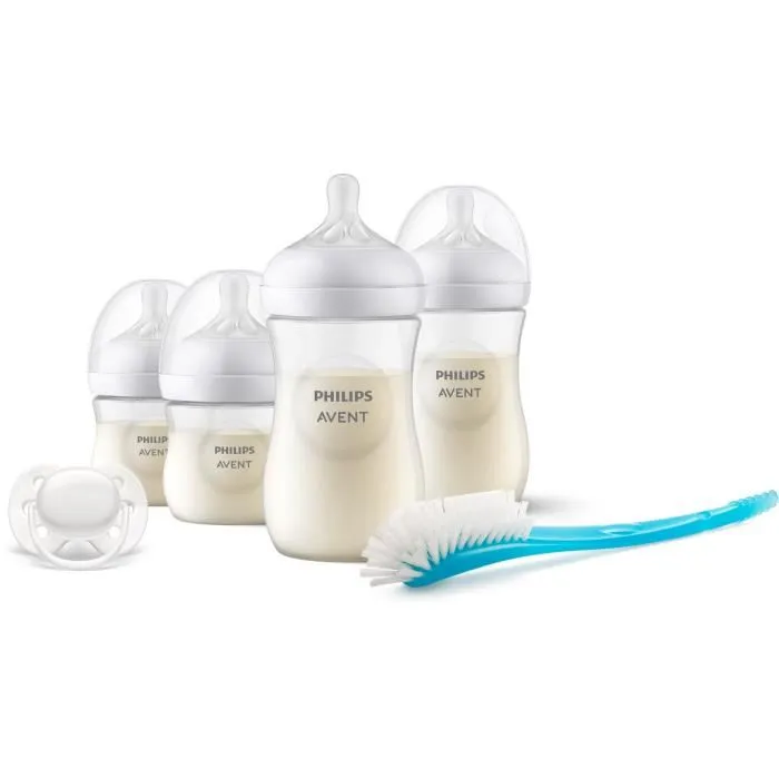 Philips Avent Kit Nouveau-né Natural 3.0 avec 2 Biberons 125 ml, 2 Biberons 260 ml, Sucette Ultra Douce 0-6 mois et Goupillon de Nettoyage Philips Avent Kit Nouveau-né Natural 3.0 avec 2 Biberons 125 ml, 2 Biberons 260 ml, Sucette Ultra Douce 0-6 mois et Goupillon de Nettoyage