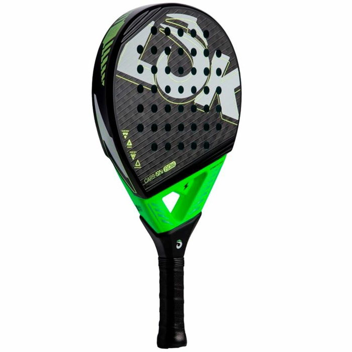 Raquette de Padel Lok Sports Carb-On Flow Noir Vert citron