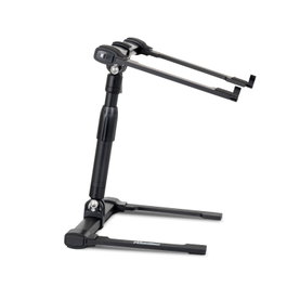 HEADLINER Gigastand USB+ Support pour ordinateur portable ajustable avec hub USB-C et USB-A, acier et aluminium, pochette de transport incluse