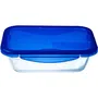 Pyrex 1451026 Boîte de conservation rectangulaire en verre borosilicate 20 x 15 cm, 800 ml, couvercle étanche avec joint en silicone, pour rangement et transport