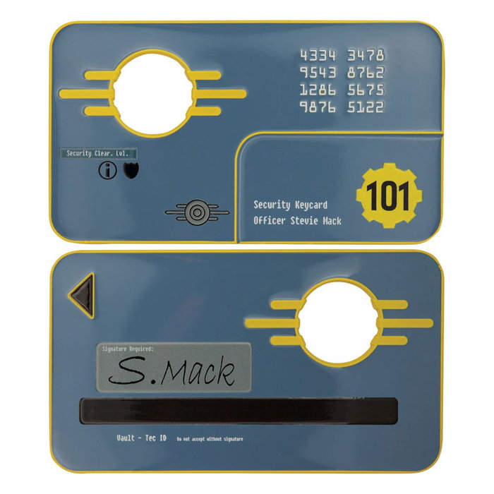 Fallout 3 réplique Vault 101 Security Keycard Limited Edition Fallout 3 réplique Vault 101 Security Keycard Limited Edition