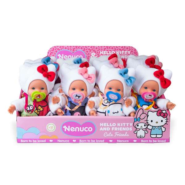 Famosa Nenuco Cute Poupée Hello Kitty corps mou 15 cm - Modèles assortis