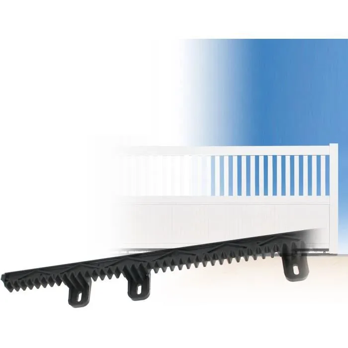 Avidsen - Crémaillère supplémentaire droite ou gauche pour portail coulissant - Nylon renforcé - 50 cm