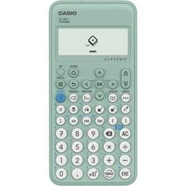 CASIO FX-92+ College - Calculatrice scientifique verte, écran 5 lignes haute résolution, pile LR03 incluse