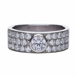 Diamonfire Bague en Argent et Zirconia Taille 17 Gris
