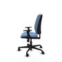 PIQUERAS Y CRESPO Chaise Alares Synchro Tissu Bleu ciel, Base Nylon Noir, Accoudoir 1D, Sans appui-tête, Roulettes 65mm