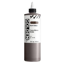 Golden Peinture Acrylique High Flow Terre d'Ombre Brûlée 473 ml