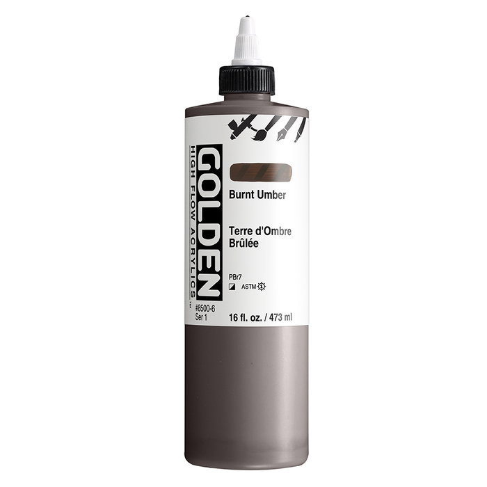 Golden Peinture Acrylique High Flow Terre d'Ombre Brûlée 473 ml Golden Peinture Acrylique High Flow Terre d'Ombre Brûlée 473 ml