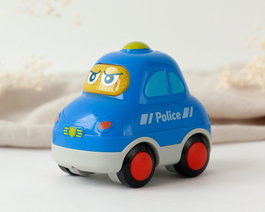 KioKids Voiture de police avec lumière et son - Bleu