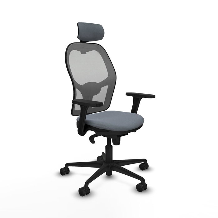 Piqueras y Crespo Chaise de Bureau 3D036N2 Gris avec Appui-tête Piqueras y Crespo Chaise de Bureau 3D036N2 Gris avec Appui-tête