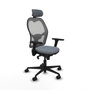 Piqueras y Crespo Chaise de Bureau 3D036N2 Gris avec Appui-tête