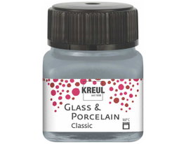 Kreul Peinture verre et porcelaine GLASS&PORCELAIN Classic métallique argent 20ml