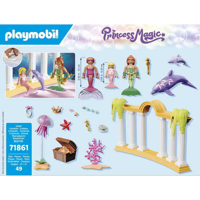 Playmobil Trésor des sirènes avec des dauphins, Princess Magic Promo Packs, 49 pièces