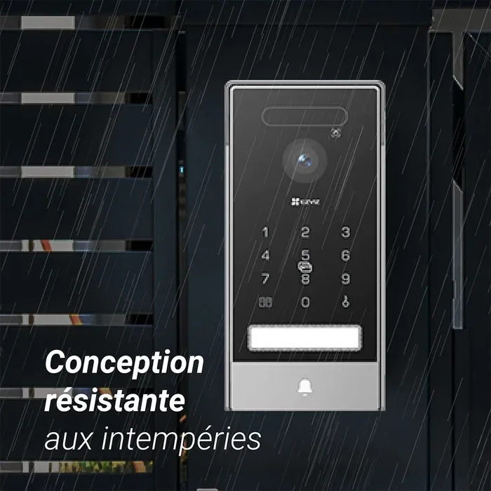 EZVIZ - Visiophone HP7 PRO 4K - Écran tactile 8 pouces avec connexion 2 fils - Contrôle d'accès haute définition