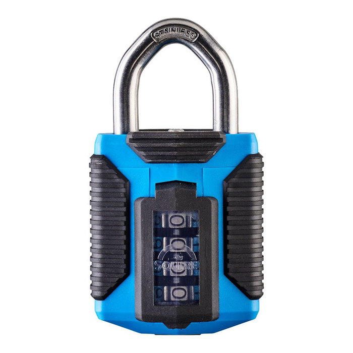 Serrure à combinaison Squire 50 mm Acier inoxydable Bleu Serrure à combinaison Squire 50 mm Acier inoxydable Bleu
