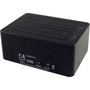 LC-Power LC-DOCK-U3-CR Station d'accueil HDD Dual Bay avec fonction de copie et lecteur CF/SD