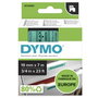 Dymo Ruban d'étiquetage D1 19mm x 7m Noir sur Vert 45809