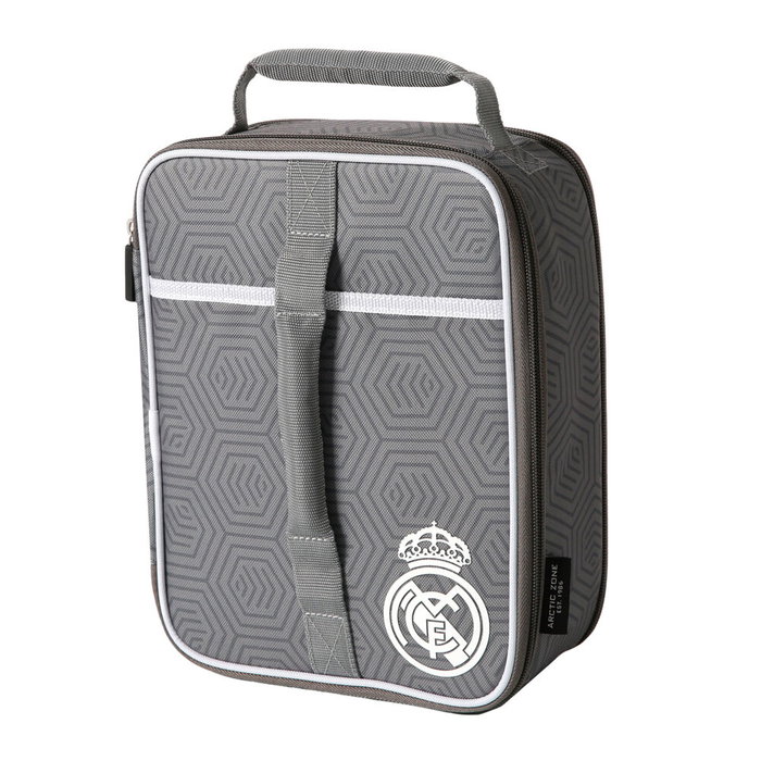 SAFTA Sac isotherme pour aliments avec tupperware Real Madrid - Capacité extensible, revêtement Thermaflect, étanche, facile à nettoyer