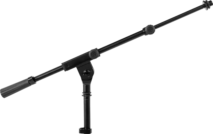 SBG Support Microphone Sol avec Trépied et Hauteur Réglable - Acier Noir