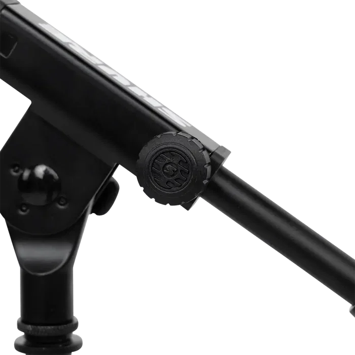 SBG Support Microphone Sol avec Trépied et Hauteur Réglable - Acier Noir