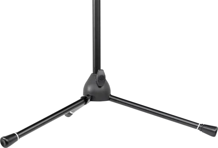 SBG Support Microphone Sol avec Trépied et Hauteur Réglable - Acier Noir