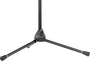 SBG Support Microphone Sol avec Trépied et Hauteur Réglable - Acier Noir