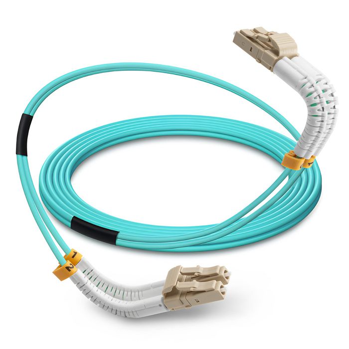 Lanview Câble fibre optique multimode LC-LC duplex 20m OM3 LSZH flexible Lanview Câble fibre optique multimode LC-LC duplex 20m OM3 LSZH flexible