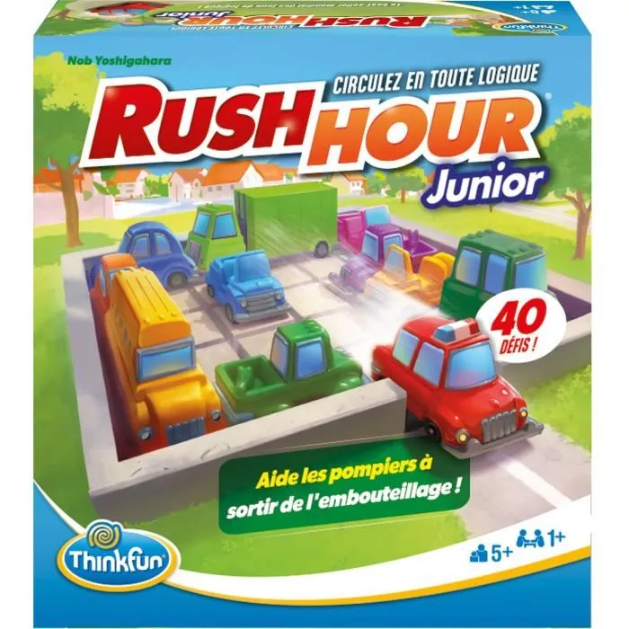 Ravensburger - Rush Hour Junior - Jeu de logique casse-tête d'embouteillage - 40 défis et 4 niveaux de difficulté - Dès 5 ans Ravensburger - Rush Hour Junior - Jeu de logique casse-tête d'embouteillage - 40 défis et 4 niveaux de difficulté - Dès 5 ans