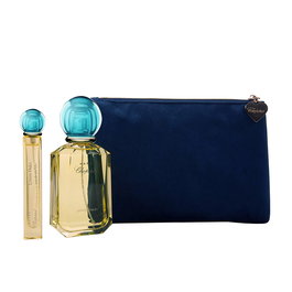 Chopard Happy Lemon Dulci Coffret Parfum Femme - Eau de Parfum 100 ml + Pochette Maquillage Bleue + Eau de Parfum 10 ml