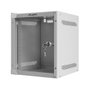 Lanberg Armoire Murale Rack 10 Pouces 6U Acier Gris avec Porte Vitrée et Ventilateur