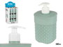 Berilo Distributeur Salle de Bain Plastique 580 ml Vert Menthe 9 x 16 x 12 cm (Set de 36)