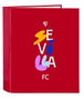 Sevilla FC - Carpeta f. 4 anillas 35mm lomo ancho sevilla fc 27x33x6 cm - Classeur à anneaux 4x35mm avec dos large pour documents, 27x33x6 cm, espagnol