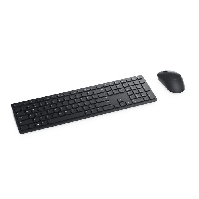 Dell Combo Clavier et Souris Sans Fil Pro, 2,4 GHz RF, Autonomie 36 Mois, 1600 dpi, Souris AAA, Clavier AA