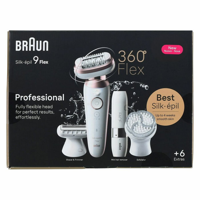Braun Silk-épil 9 Flex Blanc et Or Rose