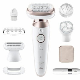 Braun Silk-épil 9 Flex Épilateur Électrique Sans Fil Rose et Blanc