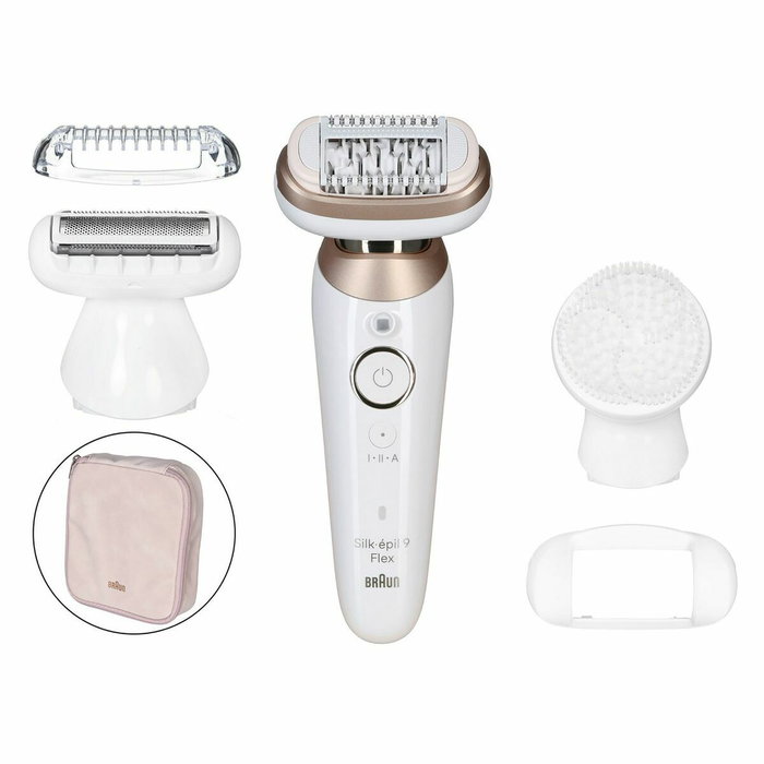 Braun Silk-épil 9 Flex Blanc et Or Rose