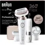 Braun Silk-épil 9 Flex - Épilateur électrique sans fil avec tête flexible 360° - 2 vitesses - Autonomie 50 minutes - Utilisable sous la douche