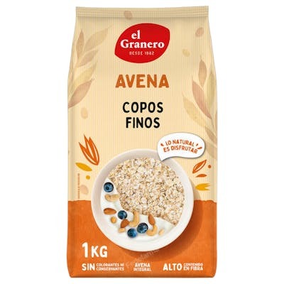 El Granero Integral Copos finos de avena integral 1kg El Granero Integral Copos finos de avena integral 1kg