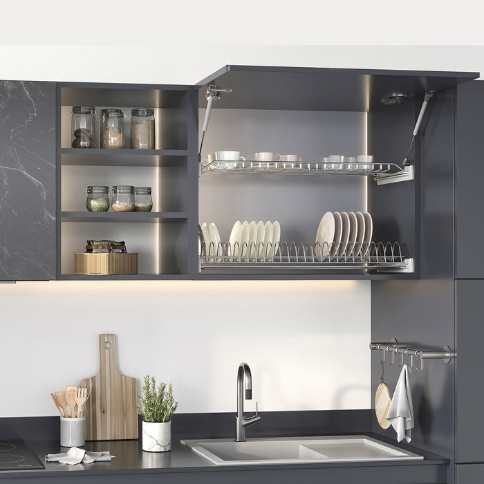 Emuca Égouttoir Suprastar pour module, 600, Acier, Chromé