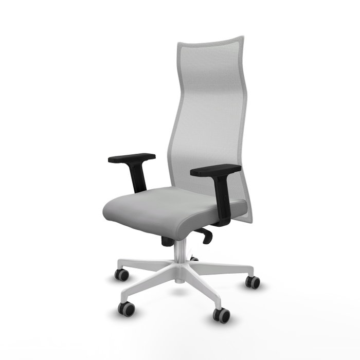 Piqueras y Crespo Chaise de Bureau Albacete Gris Clair et Blanc