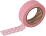 Innspiro Cinta masking tape Washi rose avec motifs de petits animaux, 15mm x 10m, Série Floral