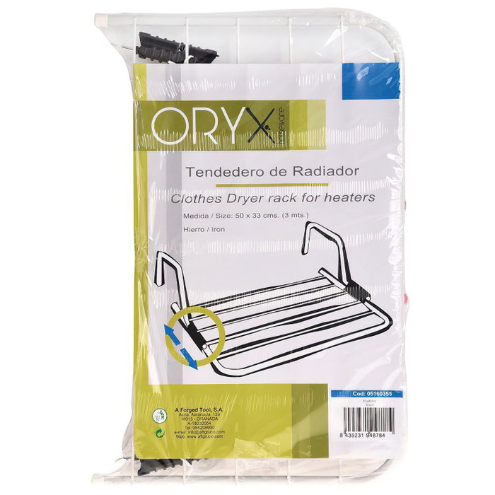 ORYX Étendoir Oryx pour chauffage en acier blanc 50x32cm ORYX Étendoir Oryx pour chauffage en acier blanc 50x32cm
