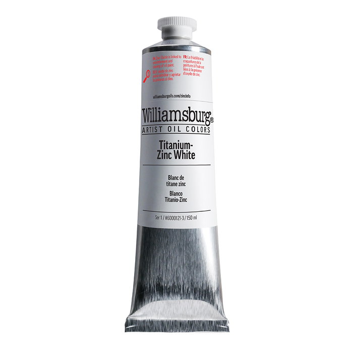 Williamsburg Peinture à l'huile Blanc Titane-Zinc 150 ml Williamsburg Peinture à l'huile Blanc Titane-Zinc 150 ml