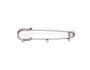Innspiro Aguja broche métallique 3 anneaux argentée vieillie 76,0x15,3mm, lot de 2