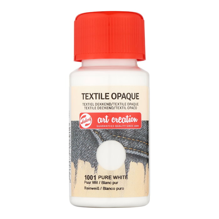 Talens Art Creation Peinture textile opaque Blanc pur 1001 50 ml Talens Art Creation Peinture textile opaque Blanc pur 1001 50 ml