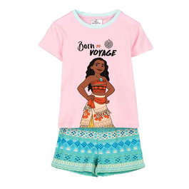 Cerdá Pyjama court à manches courtes en jersey avec motif Moana pour enfant 3 ans - Beige